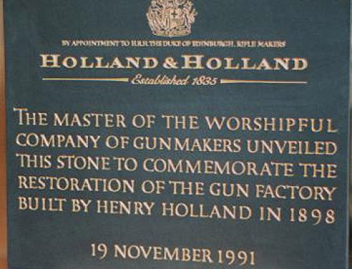 Plaque Holland and Holland